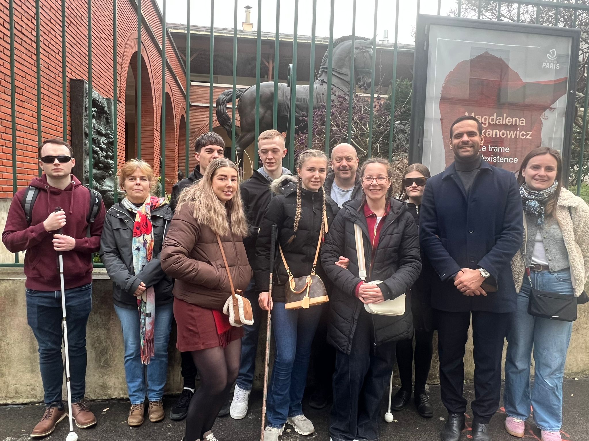 The group standing outside the Musée Bourdelle
